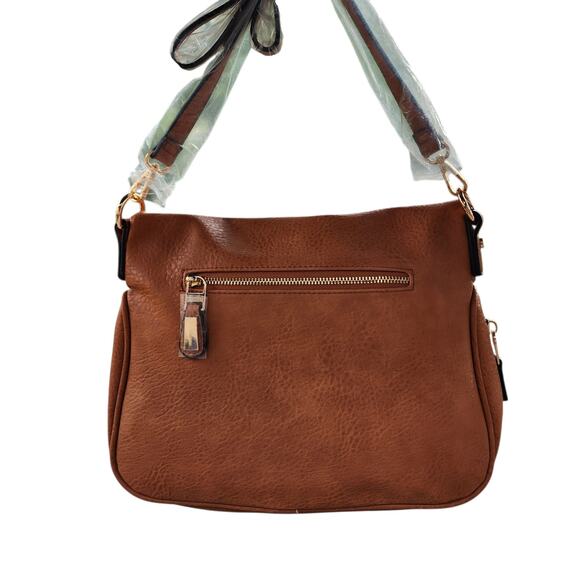 Moda Luxe Dandelion Vegan Leather Large Crossbody Messenger Bag - Picture 3 of 12